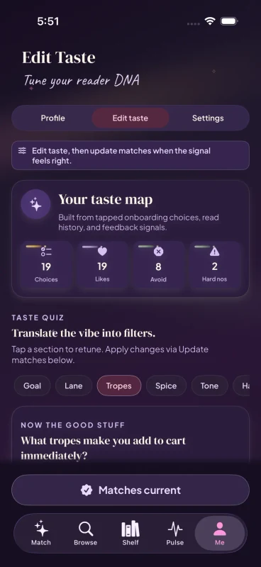 Fated Pages: Your taste