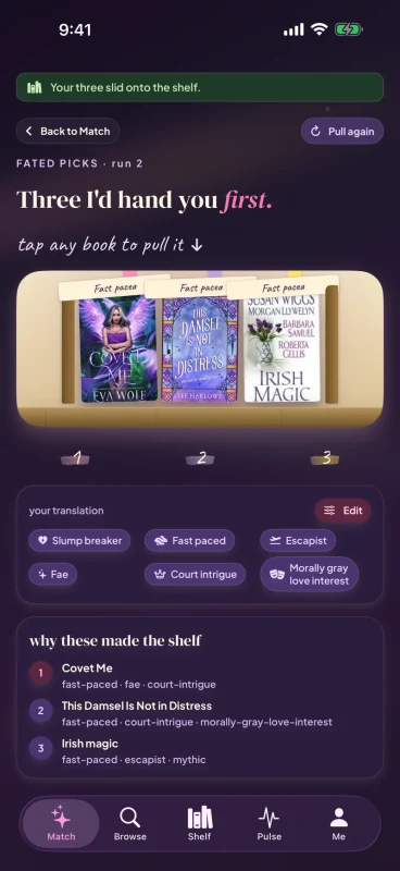 Fated Pages: Your matches